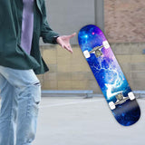 Maxbell Complete Skateboard for Beginners Women Man Teens Mute Boys Girls Maple StyleA