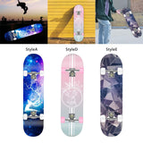 Maxbell Complete Skateboard for Beginners Women Man Teens Mute Boys Girls Maple StyleA