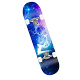 Maxbell Complete Skateboard for Beginners Women Man Teens Mute Boys Girls Maple StyleA