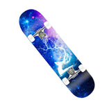 Maxbell Complete Skateboard for Beginners Women Man Teens Mute Boys Girls Maple StyleA