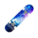 Maxbell Complete Skateboard for Beginners Women Man Teens Mute Boys Girls Maple StyleA