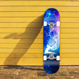 Maxbell Complete Skateboard for Beginners Women Man Teens Mute Boys Girls Maple StyleA
