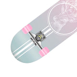 Maxbell Complete Skateboard for Beginners Women Man Teens Mute Boys Girls Maple StyleD