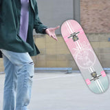 Maxbell Complete Skateboard for Beginners Women Man Teens Mute Boys Girls Maple StyleD