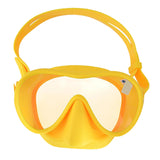 Maxbell Swim Snorkel Goggles Anti Fog Adjustable Headband Outdoor Men Full Face Yellow