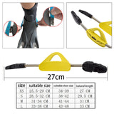 Maxbell 2Pcs Universal Spring Heel Straps Pin Type Non Slip Stainless Steel 27CM