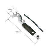 Maxbell Multifunctional Bicycle 15mm Pedal Wrench with Chain Rubber Wrapped Handle