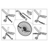 Maxbell Multifunctional Bicycle 15mm Pedal Wrench with Chain Rubber Wrapped Handle