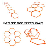 Maxbell Hex Agility Rings Training Ladder Speed Hurdles Hockey Tennis Home Gym Sport