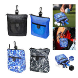 Maxbell Golf Ball Bag Pouch Polyester with 360 Degree Swivel Buckle Golf Tee Holder Black