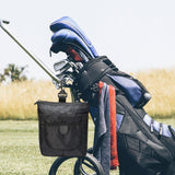 Maxbell Golf Ball Bag Pouch Polyester with 360 Degree Swivel Buckle Golf Tee Holder Black