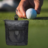 Maxbell Golf Ball Bag Pouch Polyester with 360 Degree Swivel Buckle Golf Tee Holder Black