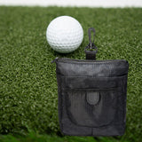 Maxbell Golf Ball Bag Pouch Polyester with 360 Degree Swivel Buckle Golf Tee Holder Black