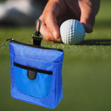 Maxbell Golf Ball Bag Pouch Polyester with 360 Degree Swivel Buckle Golf Tee Holder Blue