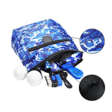 Maxbell Golf Ball Bag Pouch Polyester with 360 Degree Swivel Buckle Golf Tee Holder Colorful Blue