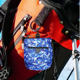 Maxbell Golf Ball Bag Pouch Polyester with 360 Degree Swivel Buckle Golf Tee Holder Colorful Blue