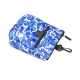 Maxbell Golf Ball Bag Pouch Polyester with 360 Degree Swivel Buckle Golf Tee Holder Colorful Blue