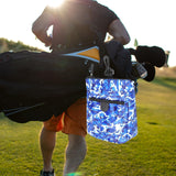 Maxbell Golf Ball Bag Pouch Polyester with 360 Degree Swivel Buckle Golf Tee Holder Colorful Blue