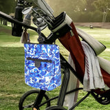 Maxbell Golf Ball Bag Pouch Polyester with 360 Degree Swivel Buckle Golf Tee Holder Colorful Blue