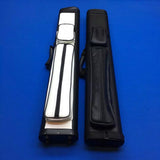 Maxbell Billiard Cue Bag 1/2 Billiard Carrying Cases Protector Organizer for Games White 4 Hole