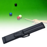 Maxbell Billiard Cue Bag 1/2 Billiard Carrying Cases Protector Organizer for Games Black 6 Hole