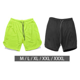 Maxbell Men's 2 in 1 Running Shorts Summer Sports Shorts for Yoga Sports Training Green M