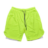 Maxbell Men's 2 in 1 Running Shorts Summer Sports Shorts for Yoga Sports Training Green XL
