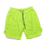 Maxbell Men's 2 in 1 Running Shorts Summer Sports Shorts for Yoga Sports Training Green XXL