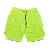 Maxbell Men's 2 in 1 Running Shorts Summer Sports Shorts for Yoga Sports Training Green XXXL