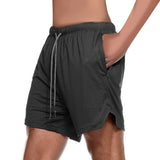 Maxbell Men's 2 in 1 Running Shorts Summer Sports Shorts for Yoga Sports Training Black XL