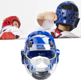 Maxbell Adult Children Kickboxing Headgear Adjustable for Taekwondo Muay Thai Karate Blue S