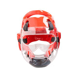 Maxbell Adult Children Kickboxing Headgear Adjustable for Taekwondo Muay Thai Karate Red XS