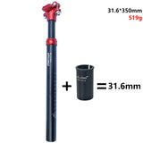 Maxbell Lightweight Bike Seat Post Shock Absorber 350mm Mountain Bicycle Seatpost with 31.6 Sleeve