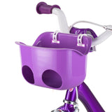 Maxbell Multifunction Child Bike Basket doll Seat for Outdoor Riding Road Bike Purple