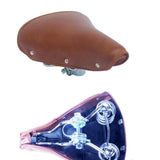 Maxbell Retro Bicycle Saddle Cycling part mountain MTB Spring Cushion PU Leather