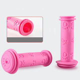 Maxbell Rubber Bicycle Handlebar Grips Comfortable 0.87in for Kids Bike Child Boys Pink