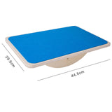 Maxbell Wooden Balance Board Curvy Equipment Interactive Rocker Board Standing Blue