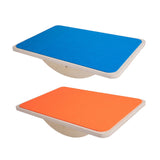 Maxbell Wooden Balance Board Curvy Equipment Interactive Rocker Board Standing Blue