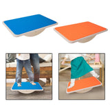 Maxbell Wooden Balance Board Curvy Equipment Interactive Rocker Board Standing Blue
