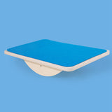 Maxbell Wooden Balance Board Curvy Equipment Interactive Rocker Board Standing Blue