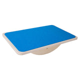 Maxbell Wooden Balance Board Curvy Equipment Interactive Rocker Board Standing Blue