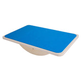 Maxbell Wooden Balance Board Curvy Equipment Interactive Rocker Board Standing Blue