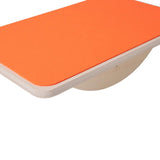 Maxbell Wooden Balance Board Curvy Equipment Interactive Rocker Board Standing Orange