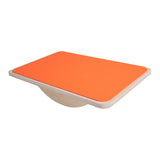 Maxbell Wooden Balance Board Curvy Equipment Interactive Rocker Board Standing Orange