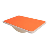 Maxbell Wooden Balance Board Curvy Equipment Interactive Rocker Board Standing Orange