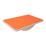 Maxbell Wooden Balance Board Curvy Equipment Interactive Rocker Board Standing Orange
