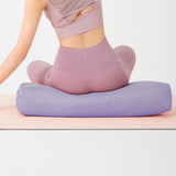 Maxbell Professional Yoga Bolster with Carry Handle Pillow for Legs Restorative Yoga Purple