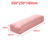 Maxbell Professional Yoga Bolster with Carry Handle Pillow for Legs Restorative Yoga Pink