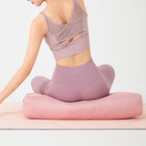 Maxbell Professional Yoga Bolster with Carry Handle Pillow for Legs Restorative Yoga Pink