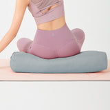 Maxbell Professional Yoga Bolster with Carry Handle Pillow for Legs Restorative Yoga Gray